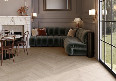 Кварцвиниловый LVT ламинат Invictus Maximus Dryback Herringbone Divine Oak - Pure
